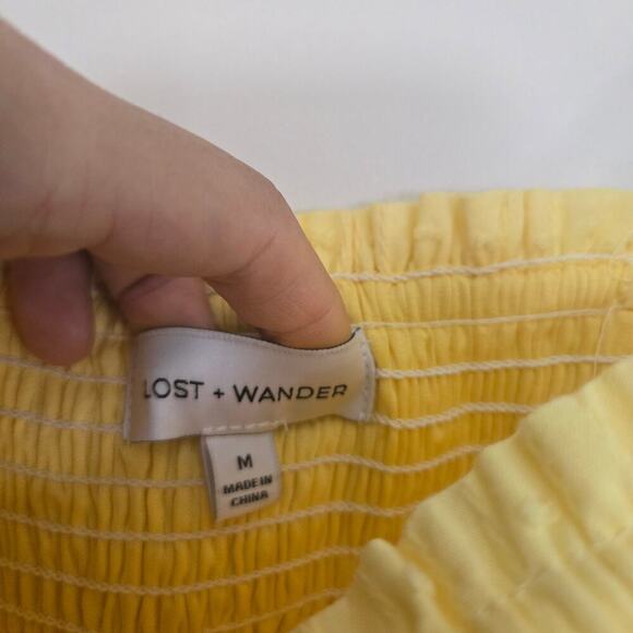 Lost + Wander Picking Daisies Maxi Dress Size M Butter Yellow Cottage Sundress - Picture 5 of 10